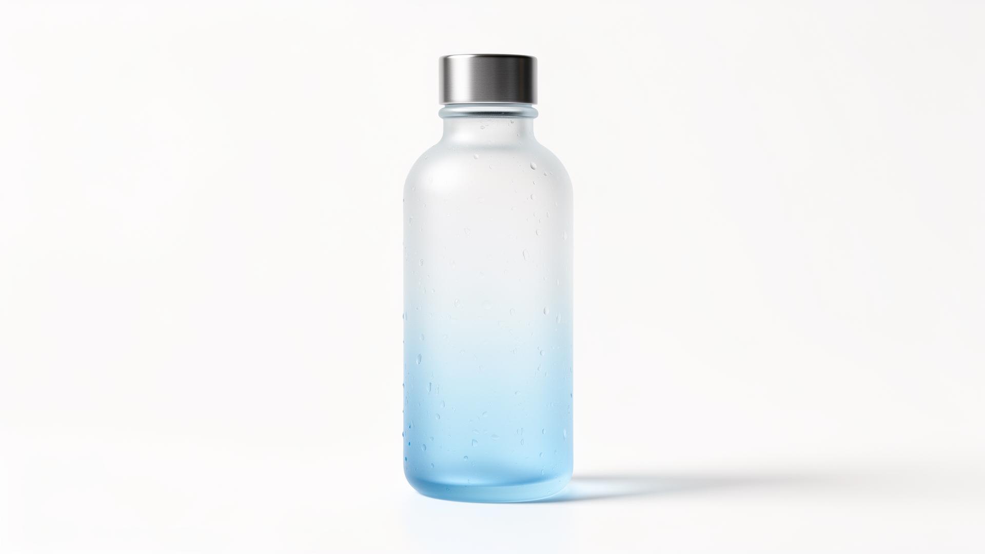 Polar packaged drinking water bottles on a production line